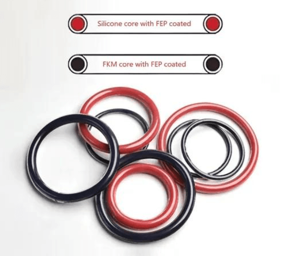 Anel encapsulado em Viton® (FKM) para vedação industrial e resistência química
